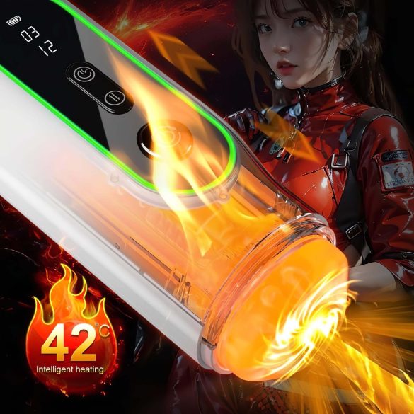 Leopard - masturbátor s vibráciou a pohybom hore-dolu - čierny