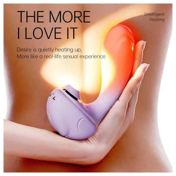 Leopard - vibrátor s prísavkou a vibráciou - fialový