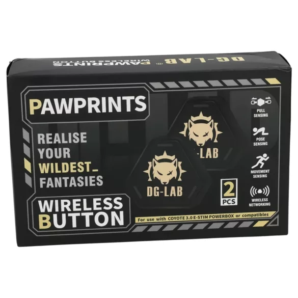 DG-LAB PawPrints - bezdrôtové senzorové tlačidlo (čierne) - 2 ks
