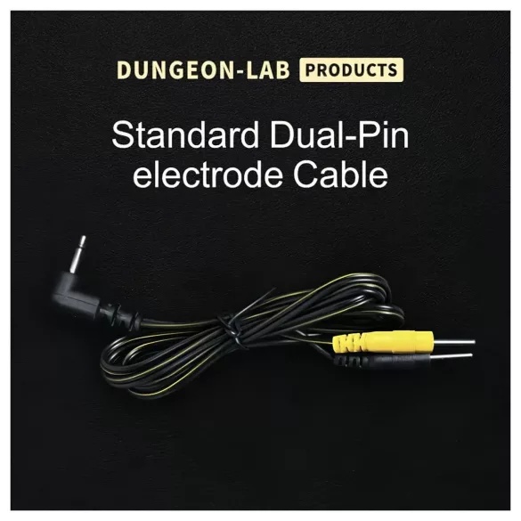 DG-LAB - elektródový kábel z 2,5 mm jacku na 2 mm kolíky (čierny)