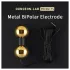 DG-LAB BiPolar B - bipolárna, presýpacích hodín tvarovaná kovová elektróda (zlatá)