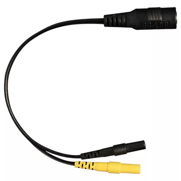 DG-LAB - rozdeľovač elektród z 2,5 mm zásuvky na 2 mm (čierny)