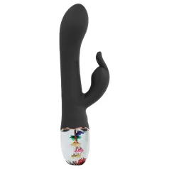   LOVISS Flower - vibrátor na bod G s klitoriálnym ramenom (čierny)