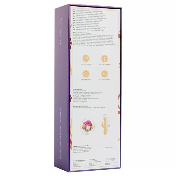 LOVISS Flower - vibrátor na bod G s klitoriálnym ramenom (čierny)