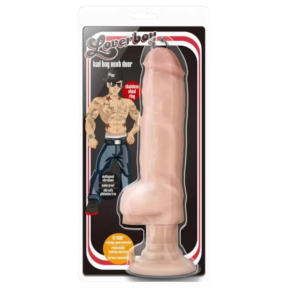 Blush Bad Boy - vibrátor s piercingom - 33 cm - telová farba