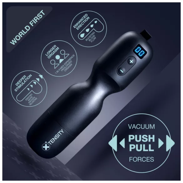 Xtensity 1 - masturbátor pre mužov - vákuový pulzujúci - čierny