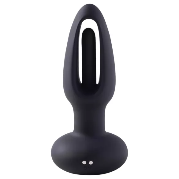Honey Play Box - anál vibrátor s jazýčkom - čierny