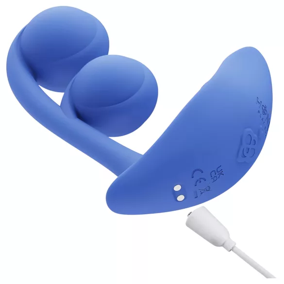 Honey Play Box Melody - vibrátor s perličkami a klitorálnym stimulátorom - modrý