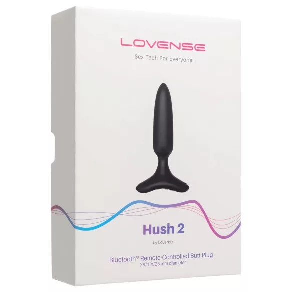 LOVENSE Hush 2 XS - malý análny vibrátor na batériu (25 mm) - čierny