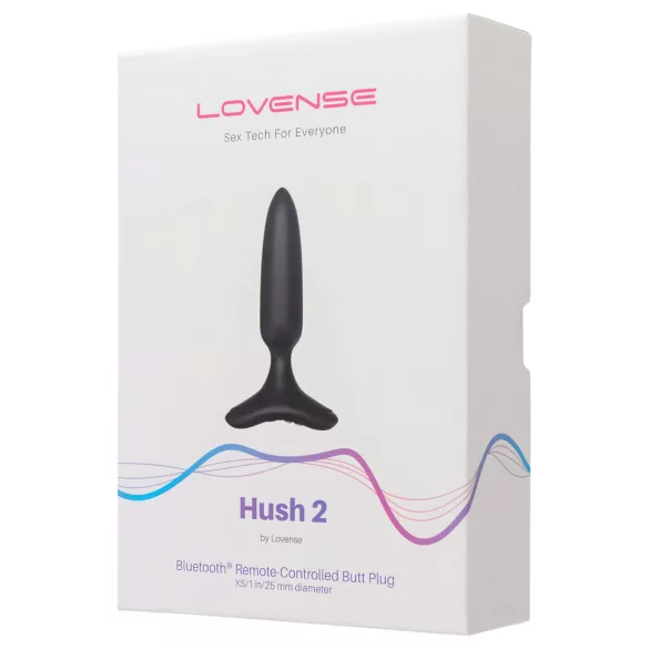 LOVENSE Hush 2 XS - malý análny vibrátor na batériu (25 mm) - čierny