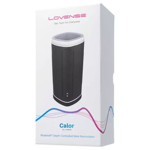 LOVENSE Calor - inteligentný ohrievací masturbátor (čierny)