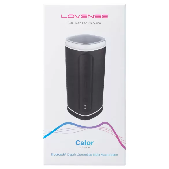 LOVENSE Calor - inteligentný ohrievací masturbátor (čierny)