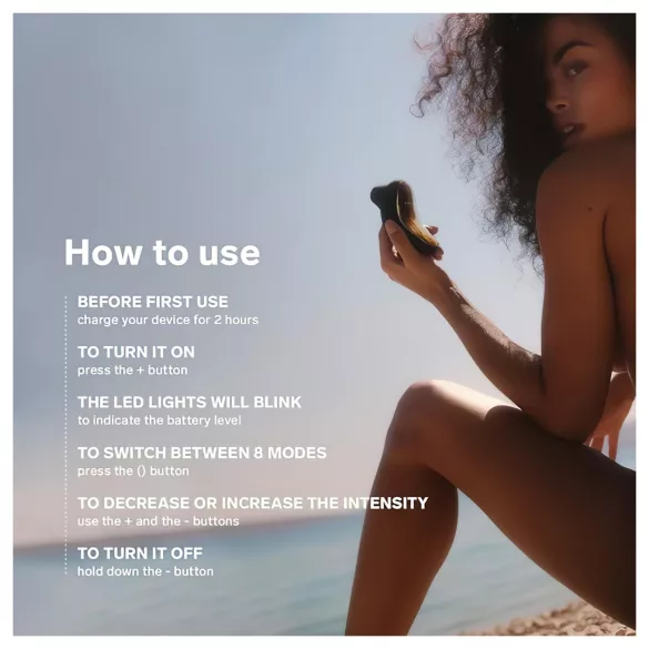 LELO Sona - stimulátor klitorisu s vlnami - čierny