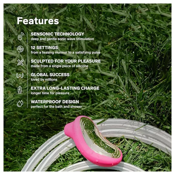 LELO Sona 2 - stimulátor klitorisu s vlnami - čierny