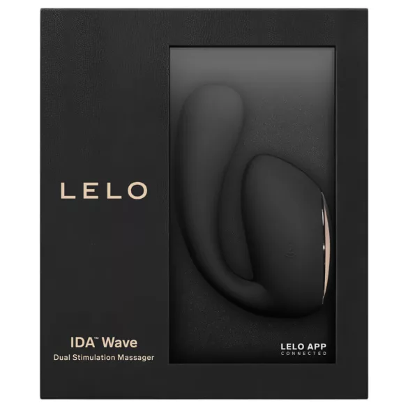 LELO Ida Wave - Aplikáciou ovládaný vibrujúco-rotujúci vibrátor (čierny)