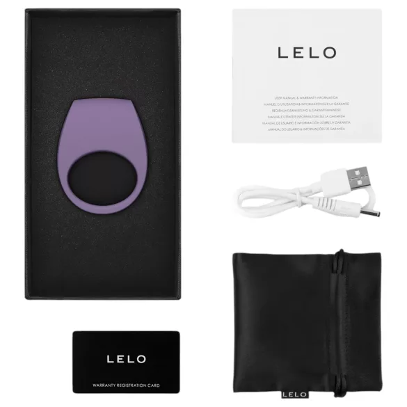LELO Tor 3 - Vibračný erekčný krúžok pre mužov s ovládaním cez aplikáciu (fialový)