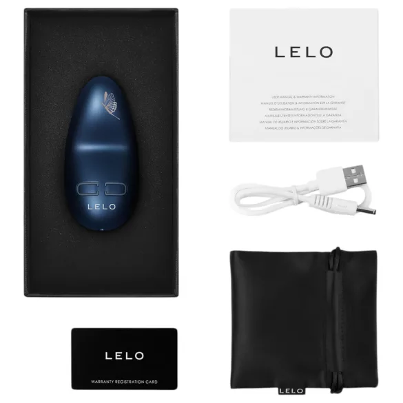 LELO - vibračný stimulátor klitorisu - nabíjací, vodotesný - modrá