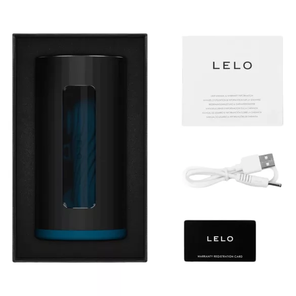 LELO F1s V3 - interaktívny masturbátor - čierna/modrá