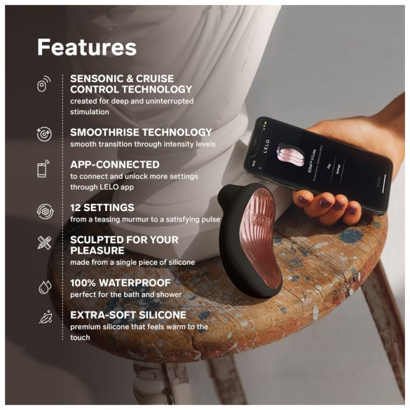LELO Sona 3 Cruise - stimulátor klitorisu na vlny - čierny