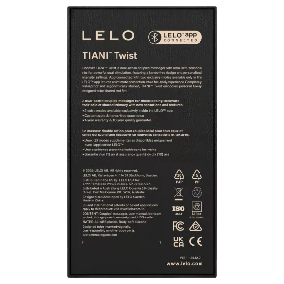LELO Tiani Twist - inteligentný párový vibrátor (ružový)
