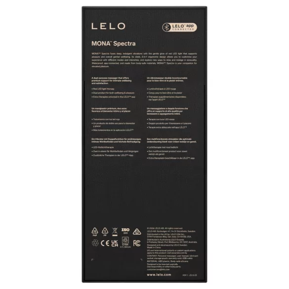 LELO Mona Spectra - inteligentný vibrátor na bod G s LED svetlom (biely)