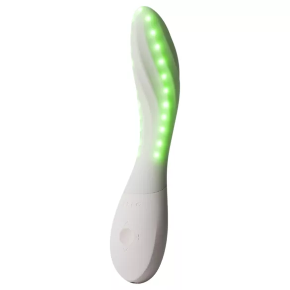 LELO Mona Spectra - inteligentný vibrátor na bod G s LED svetlom (biely)