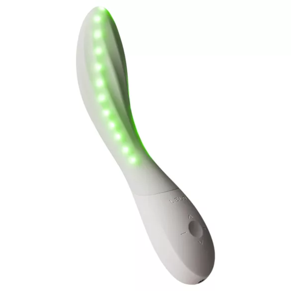 LELO Mona Spectra - inteligentný vibrátor na bod G s LED svetlom (biely)