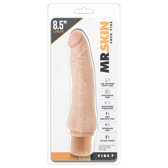 Dr. Skin Vibe No.7 - realistický vibrátor - telová farba