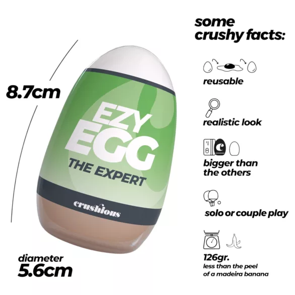 Crushious Ezy Egg The Expert - masturbačné vajíčko (telovej farby)