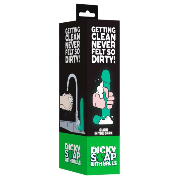 Dicky - mydlo v tvare penisu s guľkami - svietiace - 265g