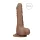 RealRock - realistický dildó s semenníkmi - 17 cm - tmavý odtieň