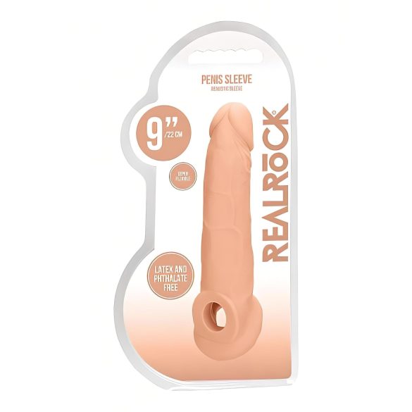 RealRock - návlek na penis - 21,5 cm - telová farba