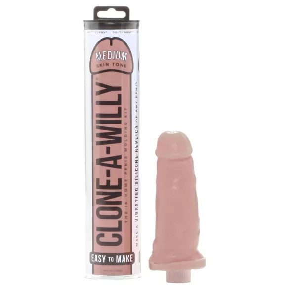 Clone-a-Willy - súprava na odliatok penisu s vibrátorom - tmavý telový