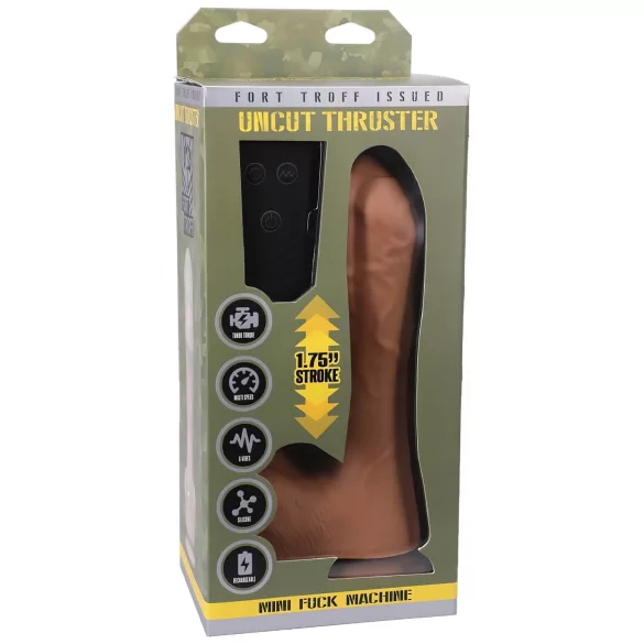 Doc Johnson - mini thrust vibrátor - diaľkové ovládanie - telová farba