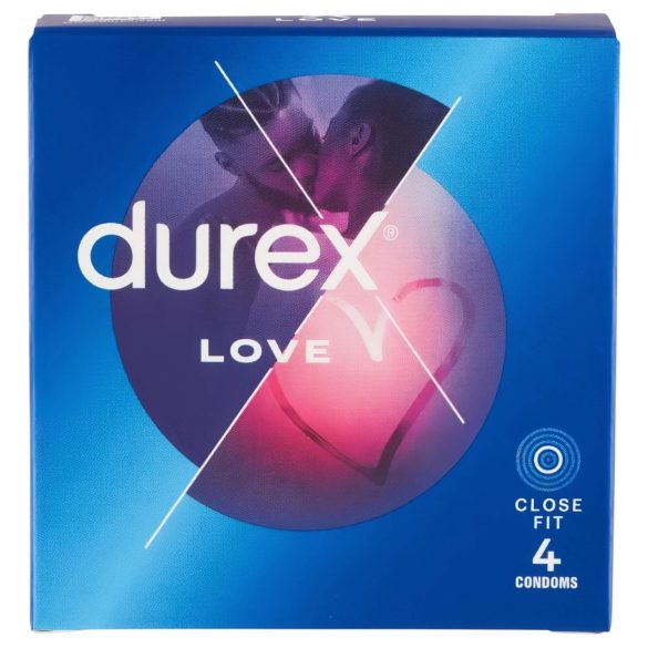 Durex Love - prezervatív pre úzky penis - balenie 4 ks