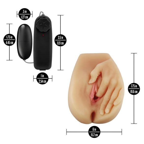 Enlust Selena - vibračná umelá vagína s AI obrázkami (naturálna)