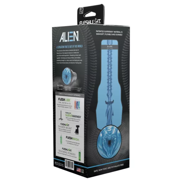 Fleshlight Alien - masturbátor pre mužov - modrá - mimozemský dizajn