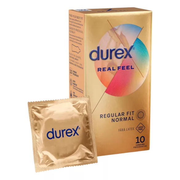 Durex Real Feel - latexový kondóm - bez latexu - 10 ks