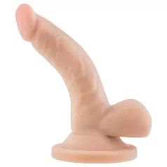   Dr. Skin 4 - realistický dildo s prísavkou a semenníkmi - telová farba 12 cm