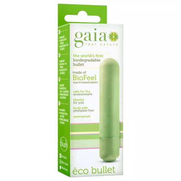 Gaia Eco M - vibrátor na bod G - ekologický - zelený - stredný