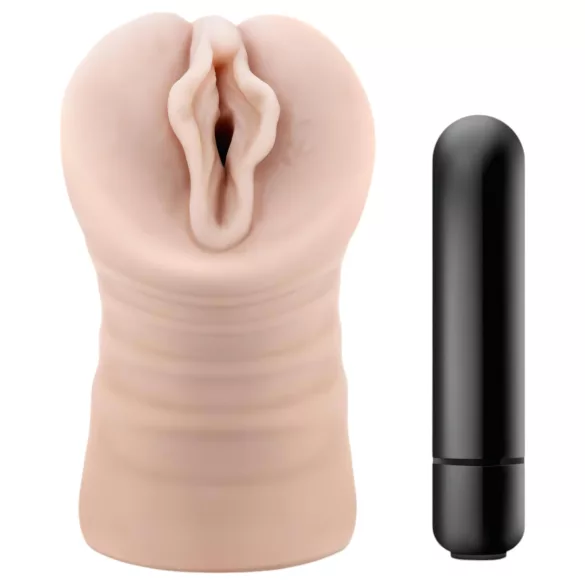 M for Men Ashley - vibrujúca umelá vagína - natur