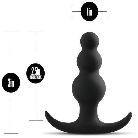 Anal Adventures Platinum - análny kolík s guľôčkami - čierny