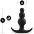 Anal Adventures Platinum - análny kolík s guľôčkami - čierny