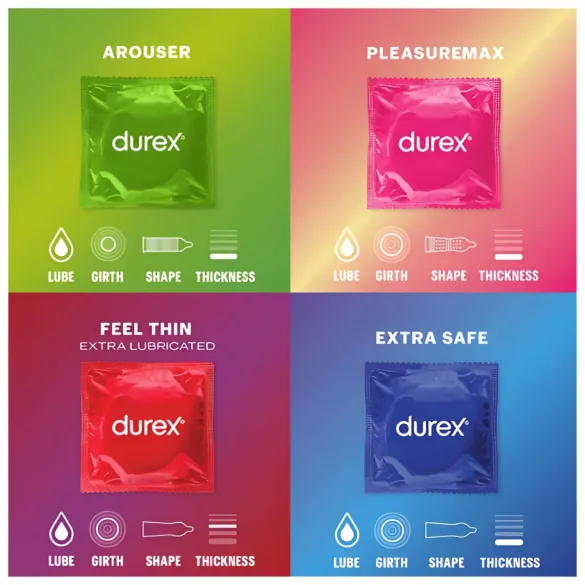 Durex Surprise Me - prezervatívy - mix druhov - 40 ks