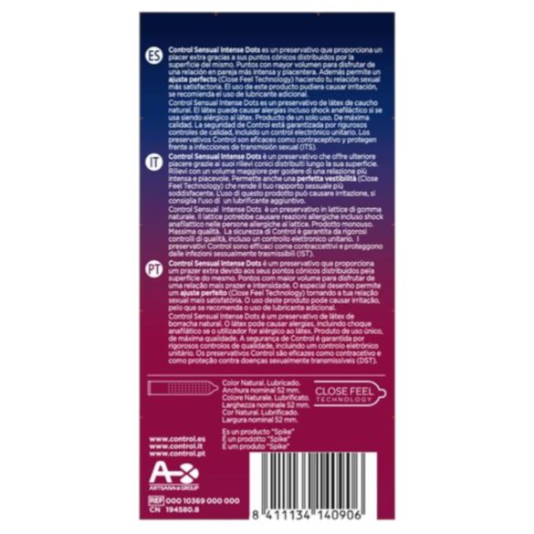 Control - kondóm s výstupkami - 12 ks
