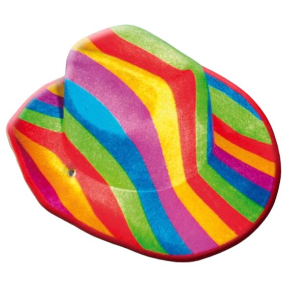Pride - kovbojský klobúk - dúhový