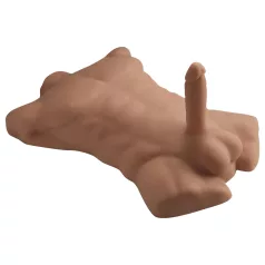   Silexd Apollo - mužský torzo masturbátor - tmavá prírodná farba