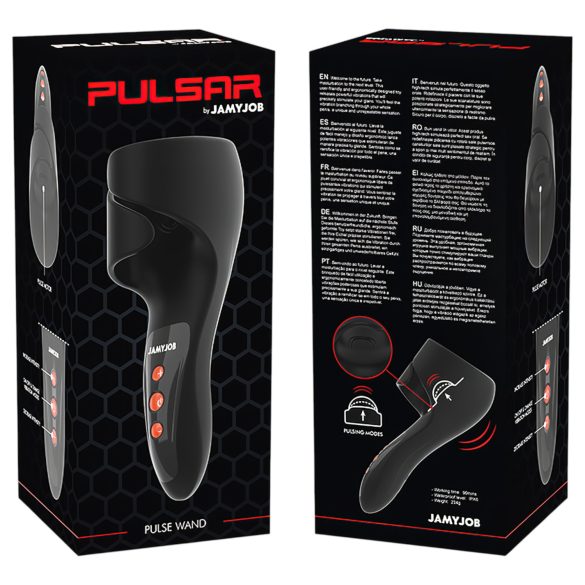 JamyJob - pulzujúci vibrátor na žaluď (čierny)