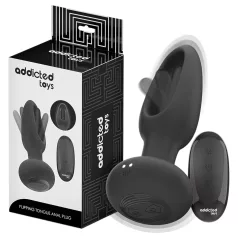   Addicted Toys - análny vibrátor s pohybujúcim sa jazykom - čierny