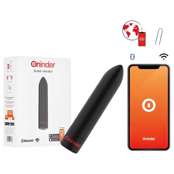 Oninder - mini vibrátor - smart funkcia - čierny